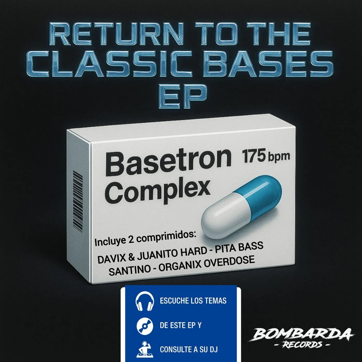 Portada del Makina EP 'Return to the classic bases' de Bombarda Records